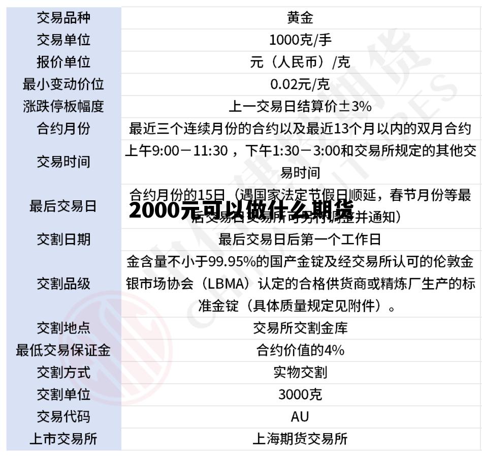 2000元可以做什么期货 2000元可以做什么期货呢 2000元可以做什么期货 2000元可以做什么期货呢